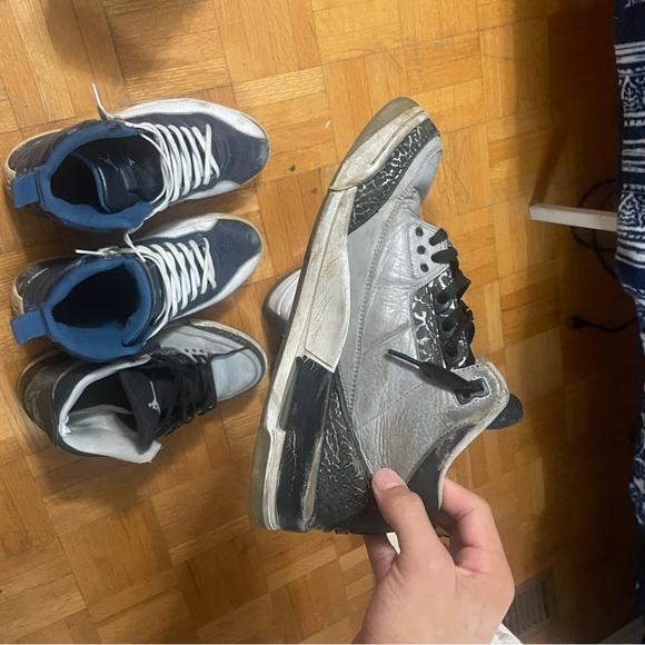 Jordan 12 obsidian , Jordan 12 jumpman white grey, Jordan 3 wolf grey - Picture 7 of 10